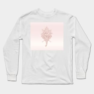 Rose gold abstract elephant Long Sleeve T-Shirt